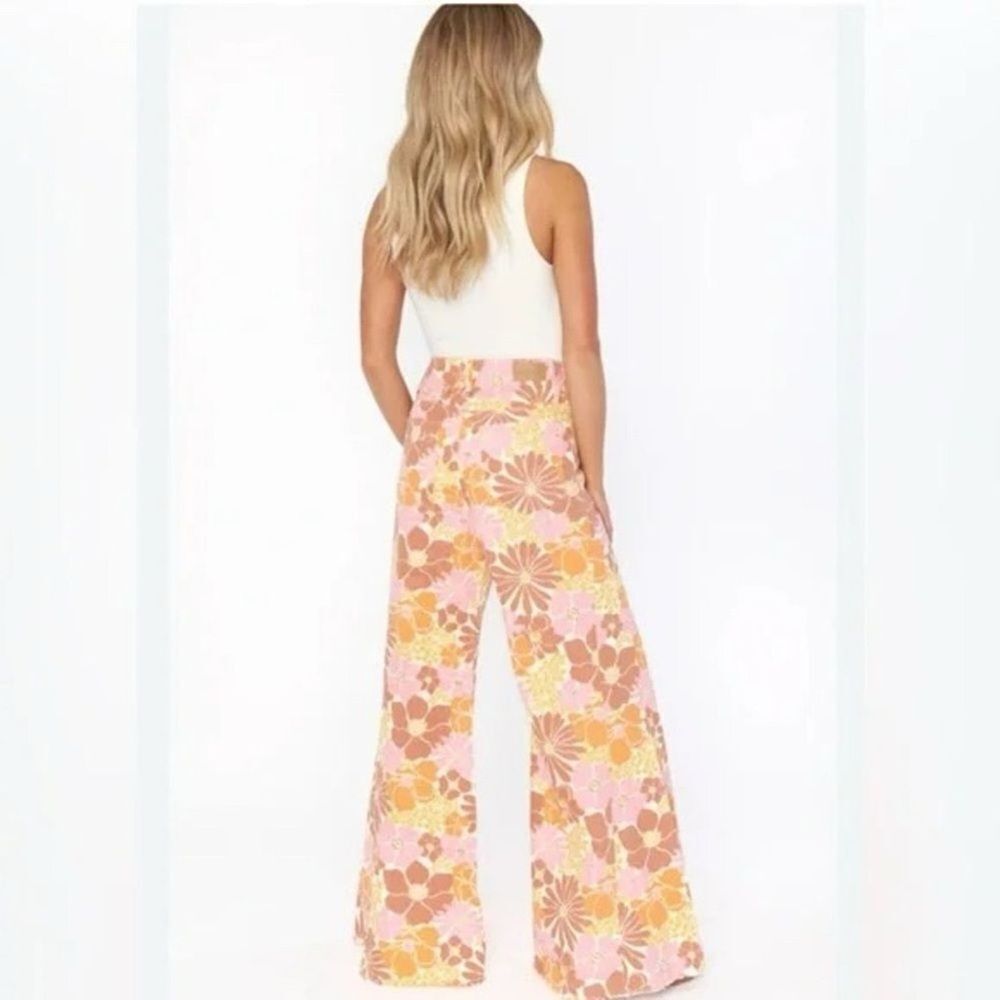 NWT Show Me Your Mumu Women's Windsor Wide Leg Retro Garden Floral Pants Size 25 - Picture 3 of 7